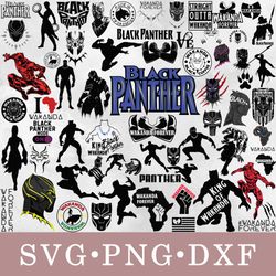 Black Panther svg, Black Panther bundle svg, png, dxf, svg files for cricut, movie svg, clipart