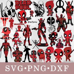 Deadpool svg, Deadpool bundle svg, png, dxf, svg files for cricut, movie svg, clipart