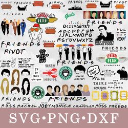 Friends TV show svg, Friends TV show bundle svg, png, dxf, svg files for cricut, movie svg, clipart