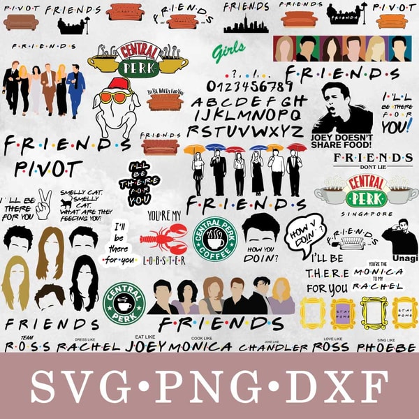 Friends TV show svg, Friends TV show bundle svg, png, dxf | Inspire Uplift