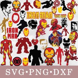 Iron Man svg, Iron Man bundle svg, png, dxf, svg files for cricut, movie svg, clipart