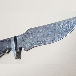 14 inches Damascus Steel Handmade Bowie Knife Black Micarta Handle