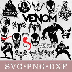 Venom svg, Venom bundle svg, png, dxf, svg files for cricut, movie svg, clipart