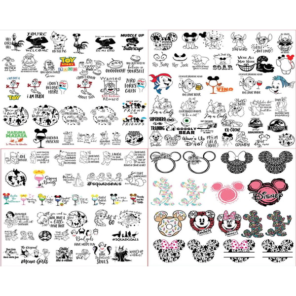 Dxf Disney Files 99.000 file Disney SVG Bundle, Mega Disney svg dxf eps png, | Inspire ...