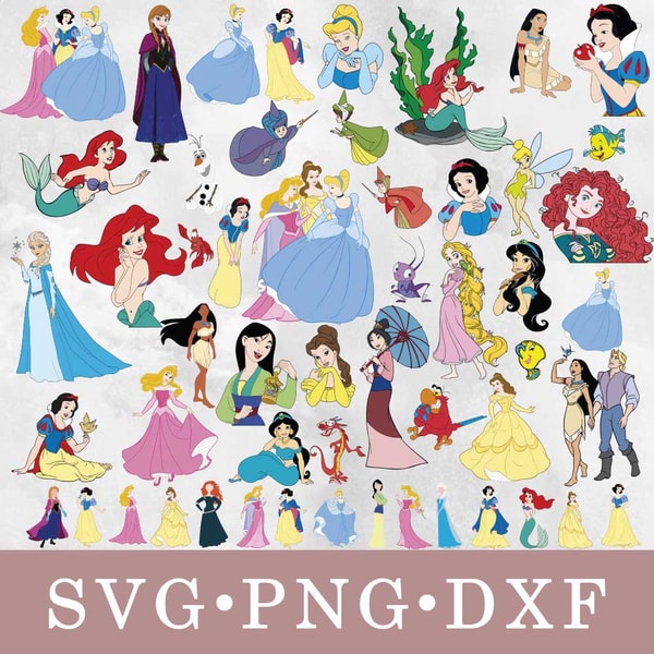 Disney Princesses svg, Disney Princesses bundle svg | Inspire Uplift