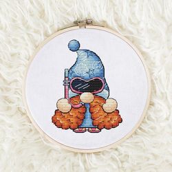 Gnome in a mask Cross stitch