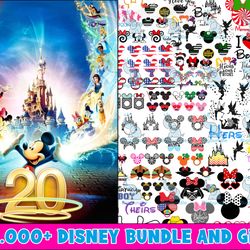 99.000 file disney svg bundle, mega disney svg dxf eps png, for cricut, digital, file cut, instant download