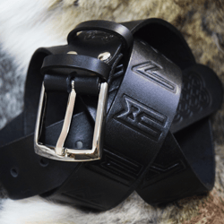 Belt Futhark. Norse Pagan leather belt