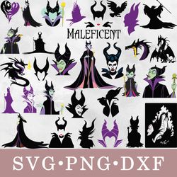 Maleficent svg, Maleficent bundle svg, png, dxf, svg files for cricut, movie svg, clipart