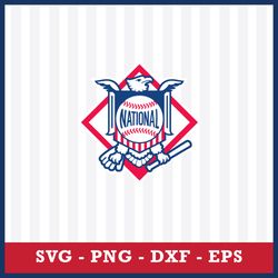 national league baseball logo svg, mlb svg, sport svg, png dxf eps file