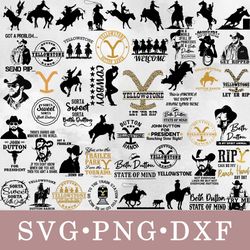 yellowstone svg, yellowstone bundle svg, png, dxf, svg files for cricut, movie svg, clipart