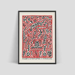 Keith Haring - Exhibition poster produced to coincide with Harings show at the Fun Gallery (NYC), 1983