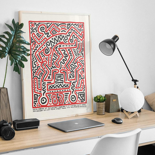 Keith Haring - Exhibition poster produced to coincide with Harings show at the Fun Gallery (NYC).jpg