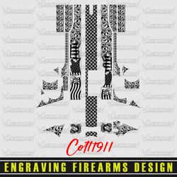 Colt 1911 Flag and soldiers Design