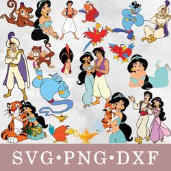 Aladdin svg, Aladdin bundle svg, png, dxf, svg files for cricut, movie svg, clipart