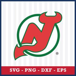 new jersey devils logo svg, new jersey devils svg, nhl svg, sport svg, png dxf eps file