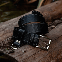 Belt Norden. Pagan Norse leather belt
