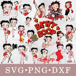Betty Boop svg, Betty Boop bundle svg, png, dxf, svg files for cricut, movie svg, clipart
