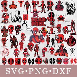 Deadpool svg, Deadpool bundle svg, png, dxf, svg files for cricut, movie svg, clipart