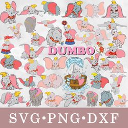 Dumbo svg, Dumbo bundle svg, png, dxf, svg files for cricut, movie svg, clipart