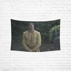 Pedro Pascal Wall Tapestry, Cotton Linen Wall Hanging