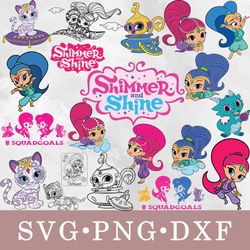 Shimmer Shine svg, Shimmer Shine bundle svg, png, dxf, svg files for cricut, movie svg, clipart