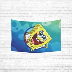 spongebob wall tapestry, cotton linen wall hanging