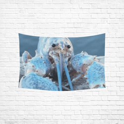 Blue Lobster Meme Wall Tapestry, Cotton Linen Wall Hanging