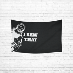 I Saw That Wall Tapestry, Cotton Linen Wall Hanging