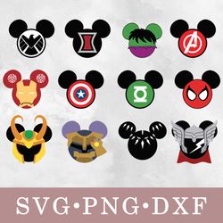 Mickey Head Avenger svg, Mickey Head Avenger bundle svg, png, dxf, svg files for cricut, movie svg, clipart