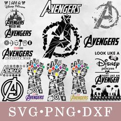Avengers svg, Avengers bundle svg, png, dxf, svg files for cricut, movie svg, clipart