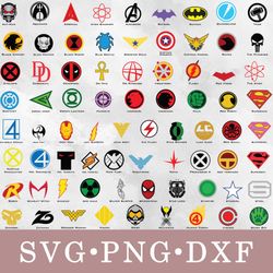 superhero icon svg, superhero icon bundle svg, png, dxf, svg files for cricut, movie svg, clipart