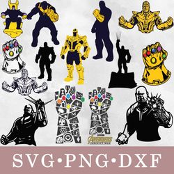 thanos svg, thanos bundle svg, png, dxf, svg files for cricut, movie svg, clipart