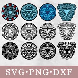 arc reactor evolution svg, arc reactor evolution bundle svg, png, dxf, svg files for cricut, movie svg, clipart