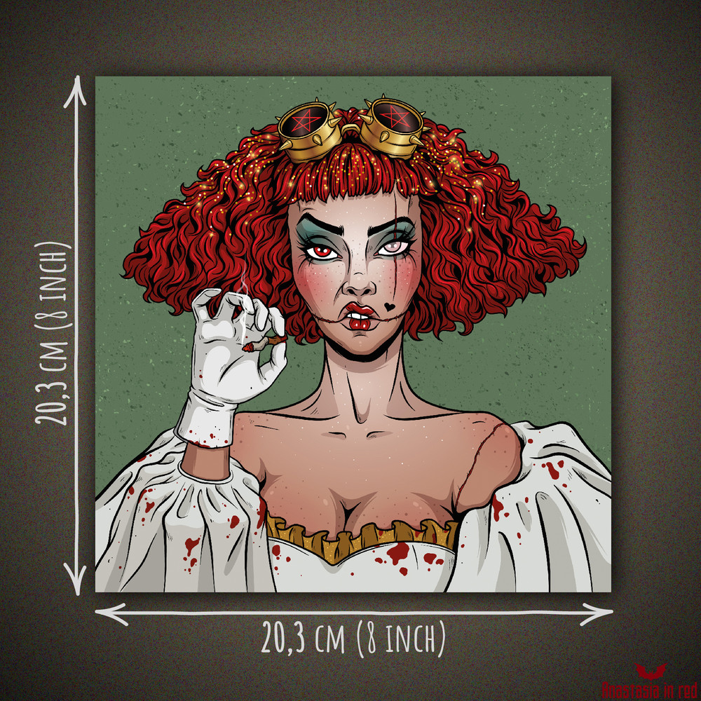 Creepy clown girl poster