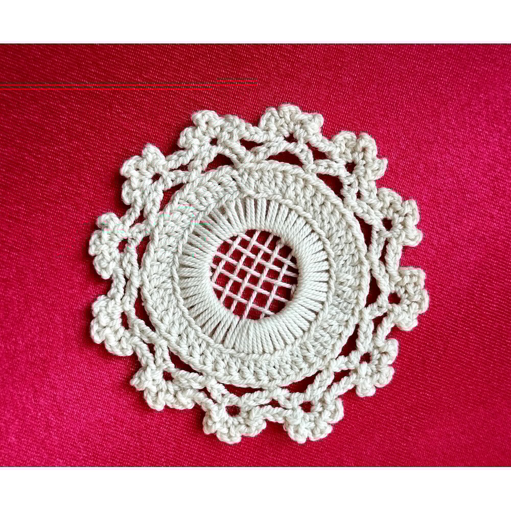 Handmade Dollhouse Rug. Miniature Floor Carpet. Mini Table Mat. Miniature table placemat. Dolls House Accessories. Hand Crochet Cotton Miniature Doily.jpg