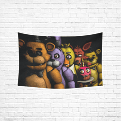 FNAF Five Nights At Freddy's Wall Tapestry, Cotton Linen Wall Hanging