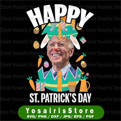 happy st patrick's day joe biden png, joe biden easter confused st patricks png, sublimation, biden st pattys png