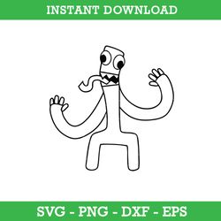 green rainbow friends outline svg, blue from rainbow friends svg, rainbow friends svg, png dxf eps, instant download
