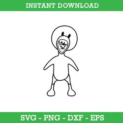 yellow rainbow friends outline svg, yellow from rainbow friends svg, rainbow friends svg, png dxf eps, instant download