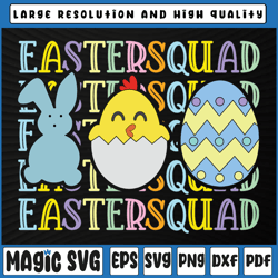 easter squad bunny chicken svg, easter bunny squad svg, easter squad svg, digital download