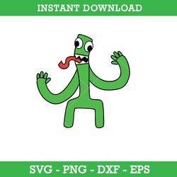 Green Rainbow Friends Svg, Green From Rainbow Friends Svg, Rainbow Friends Svg, Png Dxf Eps, Instant Download