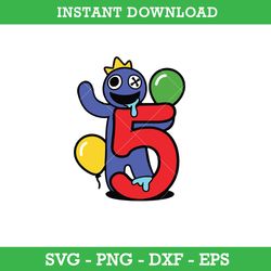 blue birthday svg, blue rainbow friends svg, rainbow friends svg, instant download