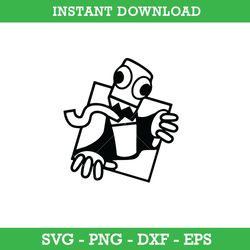 green rainbow friends outline svg, blue rainbow svg, rainbow friends svg, png dxf eps instant download