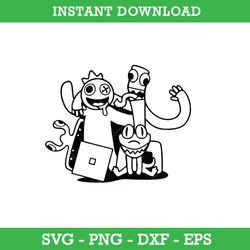 rainbow friends outline svg, rainbow friends characters svg, png, dxf eps, instant download