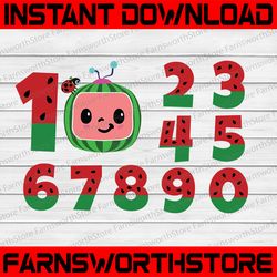 cocomelon logo svg/png, watermelon birthday number svg/png ,cocomelon family birthday png, watermelon svg png eps jpg