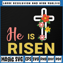 he is risen christ svg, happy easter cross christian faith svg, risen svg, digital download