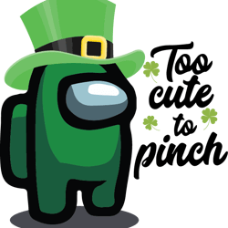 among us too patrick's svg, st patrick's day svg, shamrock svg, st patricks svg, lucky svg file cut digital download