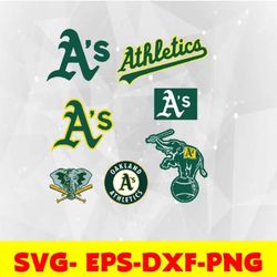 oakland athletics logo, bundle logo, svg, png, eps, dxf