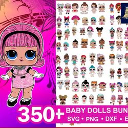 350  file lol dolls bundle svg , cricut , digital downdlaod